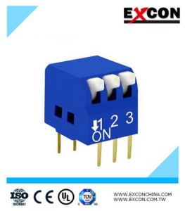 Micro DIP Switch Excon Rpl-03-B with 3 Positions