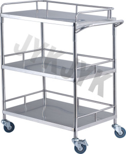 Medical S. S Treatment Trolley with Three Shelves