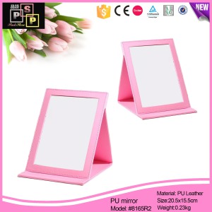 latest Products 2016 PU Leather Cover Make up Mirror