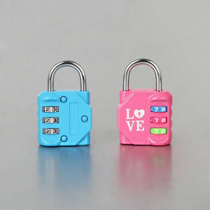 Stainless Steel Combination Suitcase Padlock Zinc Alloy Luggage Padlock